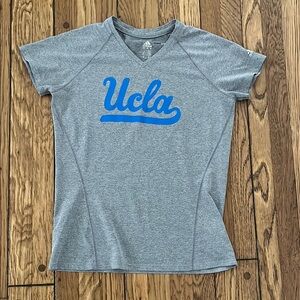 Adidas Gray UCLA V-Neck Workout Top